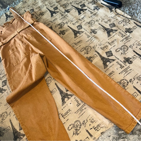 Universal Thread NWOT! Mustard Yellow Duck Stretch Denim Overalls Romper Size 2 - Picture 15 of 16